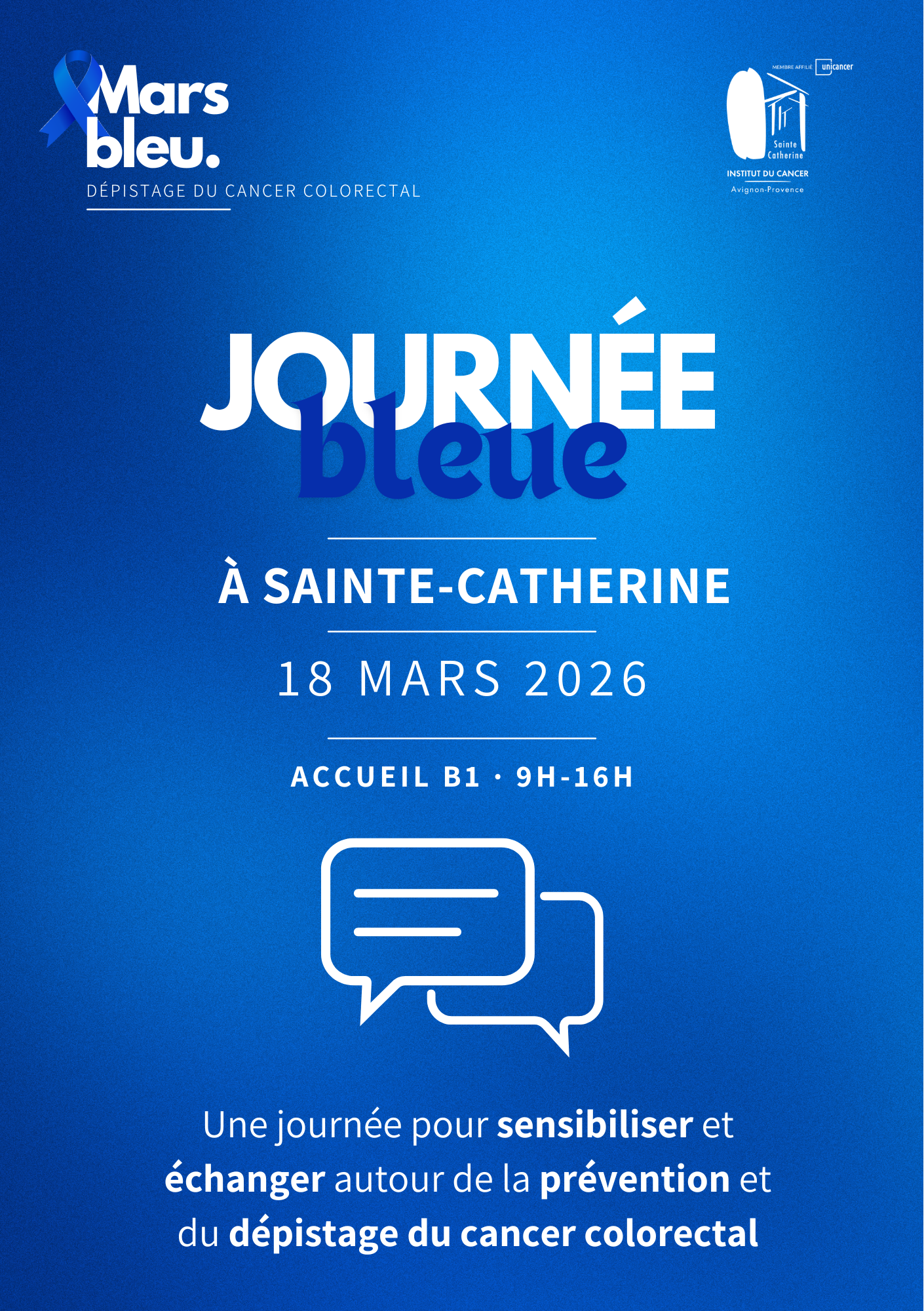 Mars Bleu 2026 Journée bleue à Sainte-Catherine